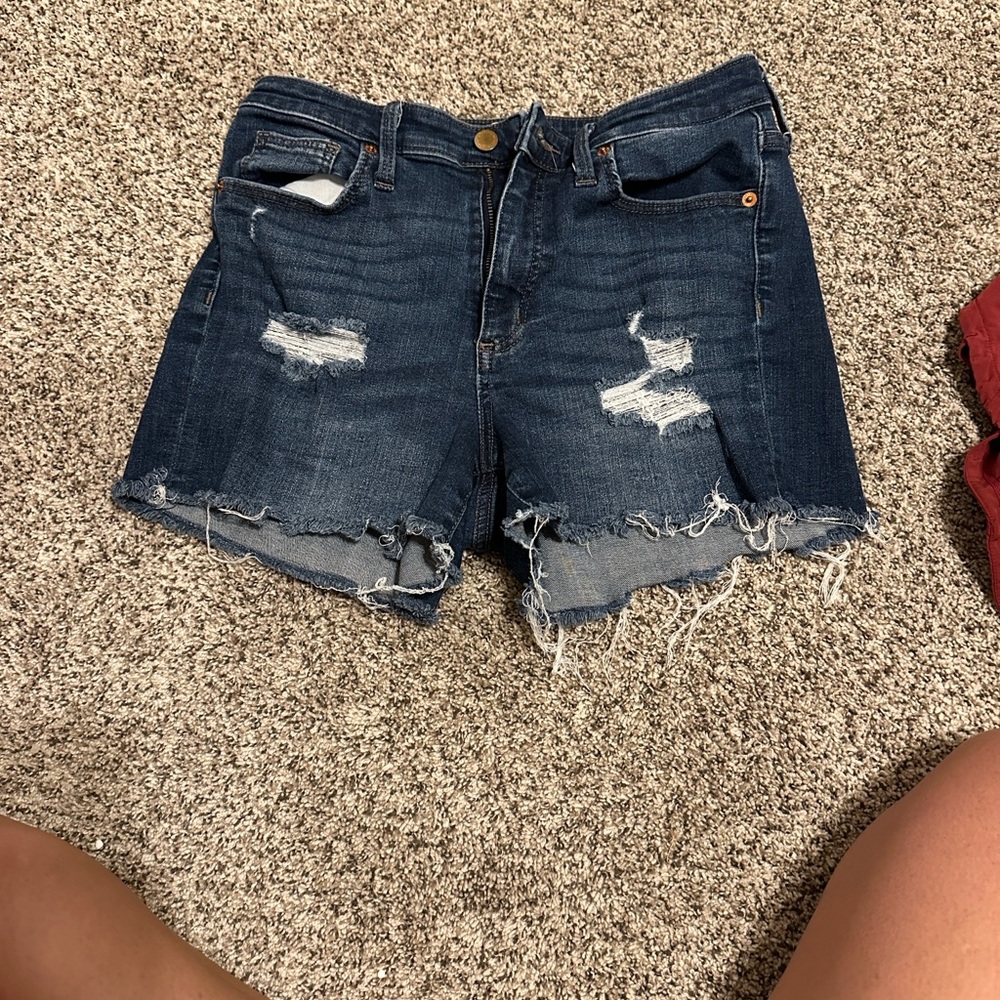 Universal Thread Dark Blue Distressed Jean Shorts